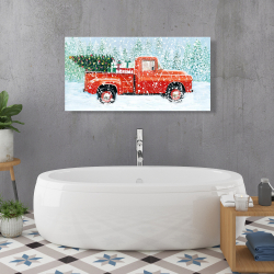 Canvas 24 x 48 - Christmas tree truck