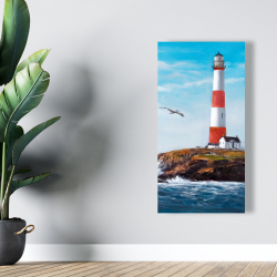Canvas 24 x 48 - Lighthouse at the edge of the sea