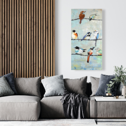 Canvas 24 x 48 - Small colorful birds