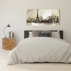 Canvas 24 x 48 - Eiffel tower sketch
