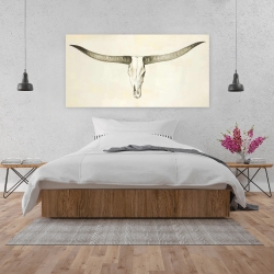 Canvas 24 x 48 - Longhorn cattle skull
