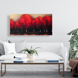 Canvas 24 x 48 - Red dark trees