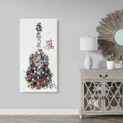 Canvas 24 x 48 - Abstract geometric guitar