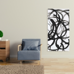 Canvas 24 x 48 - Abstract curly lines
