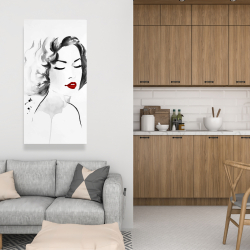 Toile 24 x 48 - Femme aquarelle