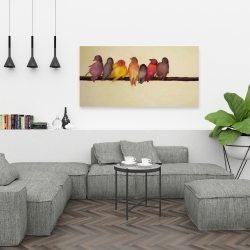Canvas 24 x 48 - Bird family