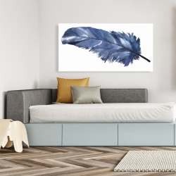 Canvas 24 x 48 - Blue feather