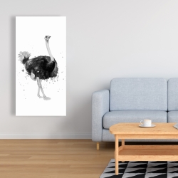 Toile 24 x 48 - Fière autruche