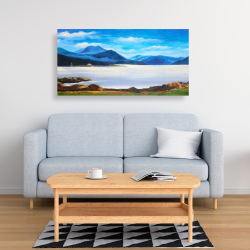 Canvas 24 x 48 - Scottish highlands by a beautiful day