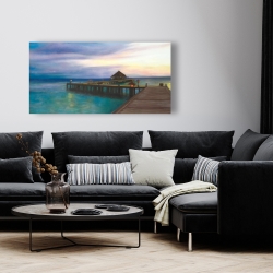 Canvas 24 x 48 - Boardwalk with sunset