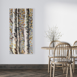 Canvas 24 x 48 - Blossoming birches