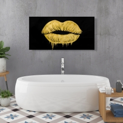 Canvas 24 x 48 - Golden lips