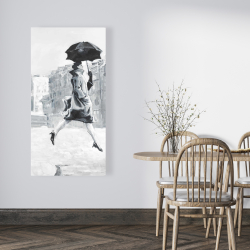 Canvas 24 x 48 - Woman in the rain