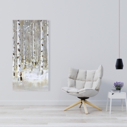 Toile 24 x 48 - Forêt de bouleaux en hiver