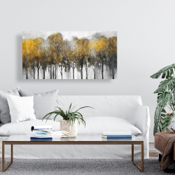 Toile 24 x 48 - Forêt abstraite jaune