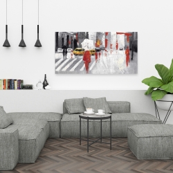 Canvas 24 x 48 - Abstract cloudy city street