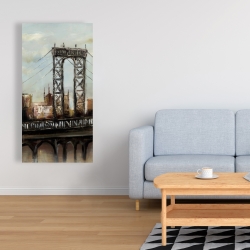 Toile 24 x 48 - Pont de ville par un jour gris