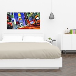 Canvas 24 x 48 - Colorful times square by night