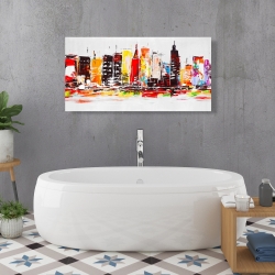 Toile 24 x 48 - Ville aux couleurs vives
