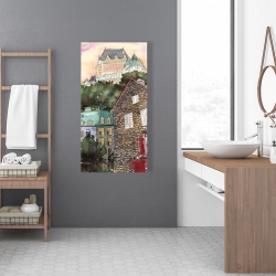 Canvas 24 x 48 - Château frontenac in the petit champlain