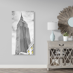 Canvas 24 x 48 - Outline of empire state building