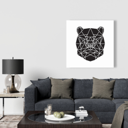 Canvas 36 x 36 - Geometric bear head