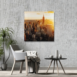 Canvas 36 x 36 - New york city at sunset