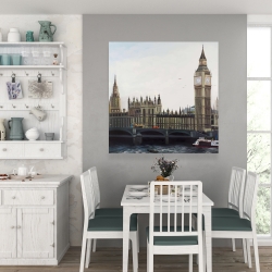 Canvas 36 x 36 - Big ben clock elizabeth tower in london