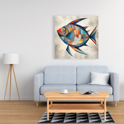 Canvas 36 x 36 - Geometric fish