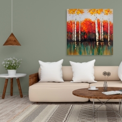Toile 36 x 36 - Bouleaux en automne