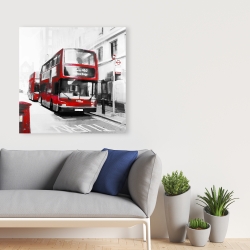 Canvas 36 x 36 - Red bus londoner