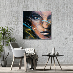 Canvas 36 x 36 - Colorful woman face