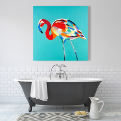 Canvas 36 x 36 - Abstract flamingo