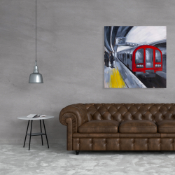 Canvas 36 x 36 - People waiting metro