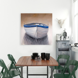 Canvas 36 x 36 - Canoe boat