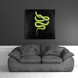 Canvas 36 x 36 - Green snake