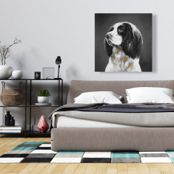 Canvas 36 x 36 - English springer spaniel dog