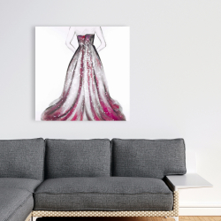 Canvas 36 x 36 - Pink princess dress