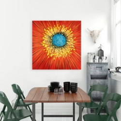 Canvas 36 x 36 - Closeup on a red flower
