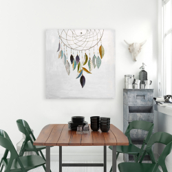 Canvas 36 x 36 - Dreamcatcher with feathers