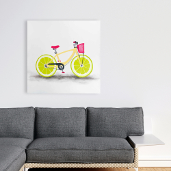 Canvas 36 x 36 - Lime wheel bike