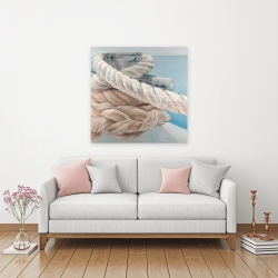 Canvas 36 x 36 - Tie-down ropes closeup