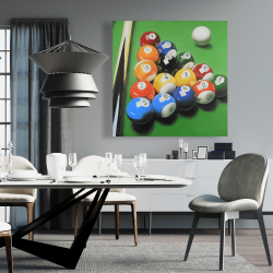 Toile 36 x 36 - Table de billard avec formation de balle