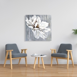 Canvas 36 x 36 - Flower on wood