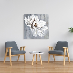 Toile 36 x 36 - Fleur sur bois