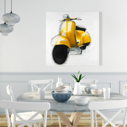 Canvas 36 x 36 - Yellow italian scooter