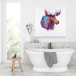 Canvas 36 x 36 - Abstract moose