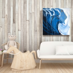Toile 36 x 36 - Vague abstraite en mouvement