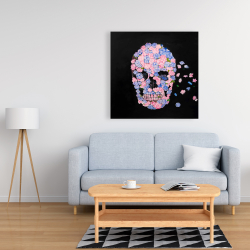 Canvas 36 x 36 - Flower skull