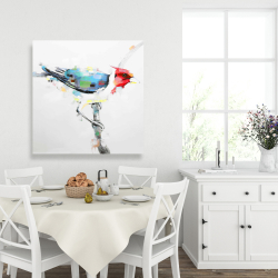 Canvas 36 x 36 - Colorful woodpecker